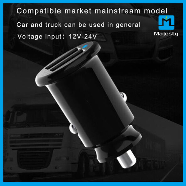 2018 New Universal USB Charger Car Adapter USB Socket 2 Port Wireless Car-charger For iPhone Samsung Ipad Free DHL