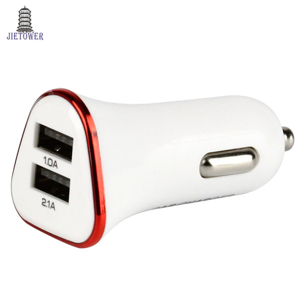 Dual USB Car Charger 2USB 2A Fast Charging Adapter For Samsung Galaxy Note 5 S6 S8 Edge HTC for iphone 5 6 7 8 300pcs/lot