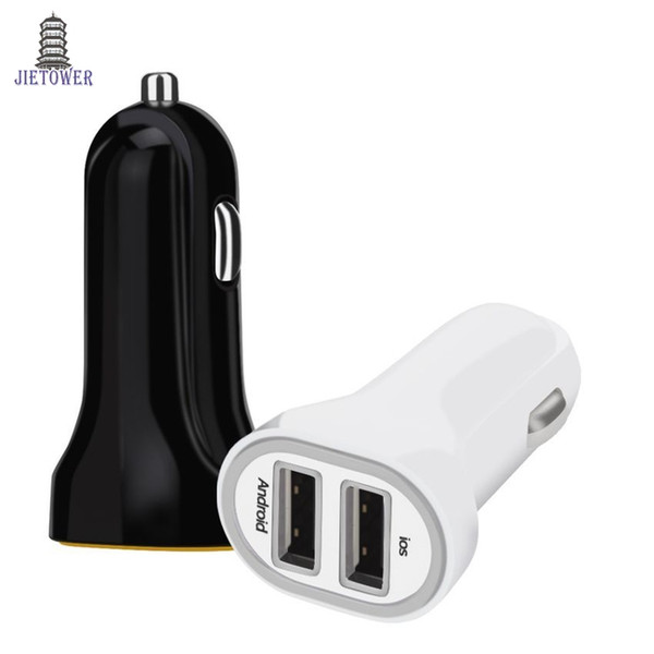 2019 NEW style 5V 2.1A 2 Port Mini Dual USB Car Charger Adapter Bullet For IPhone Samsung Universal Use car styling 200pcs/lot