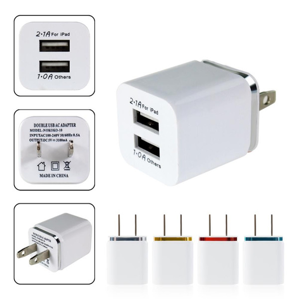 Universal 2A Dual USB Home Travel Wall Charger Charging Power Adapter For iphone HTC Samsung LG Huawei Charger