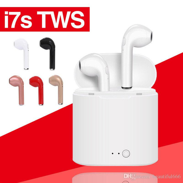 Designer I7S TWS Twins Bluetooth Earbuds Mini Wireless Stereo Earphone W/ Charging Case