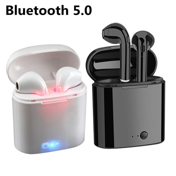 i7S TWS MINI Wireless Bluetooth Headphones with Mic Stereo Earbuds In-Ear i7s Twins Earphones for iPhone XS max X