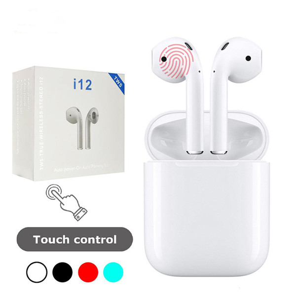 i12 TWS Bluetooth 5.0 Wireless Bluetooth Headphones Ture Stereo Earphones with touch control SIRI wireless headset earbuds