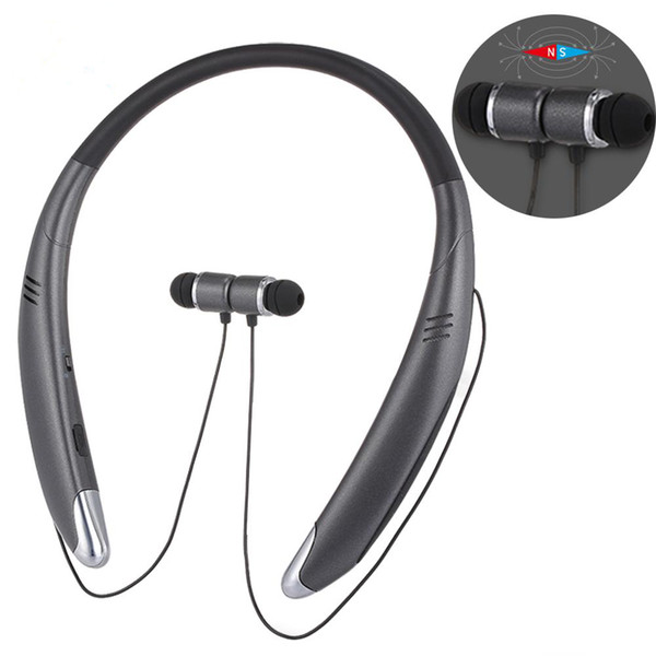 V8 Bluetooth Wireless Headphones Neckband Magnetic Sports Headset Bluetooth earphones Stereo Speaker For iPhone Samsung 5 Hours Working Time