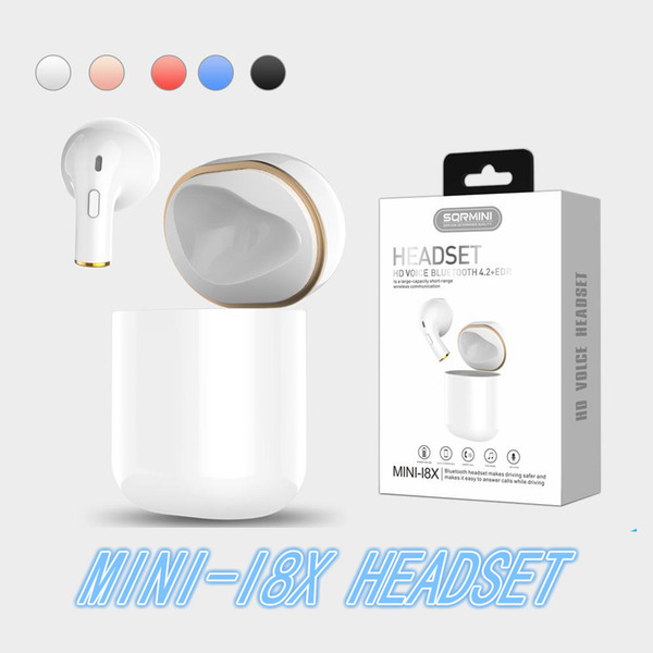 I8X Bluetooth Wireless Earphone Mini Single Ear Bluetooth Earphones With Mic Bass Wireless Headset For iPhone Xiaomi LG