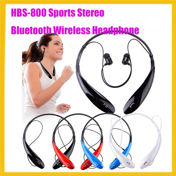 HBS-800 Sports Stereo Bluetooth Wireless HBS 800 HB-800S Headset Earphone Headphone for Iphone 5 6 plus samsung S6 with Retail