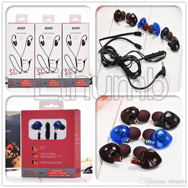 Earphone headset 3.5mm plug in ear Earbud split sport headphones with mic handsfree For Samsung iPhone HTC xiaomi new arrival high quality