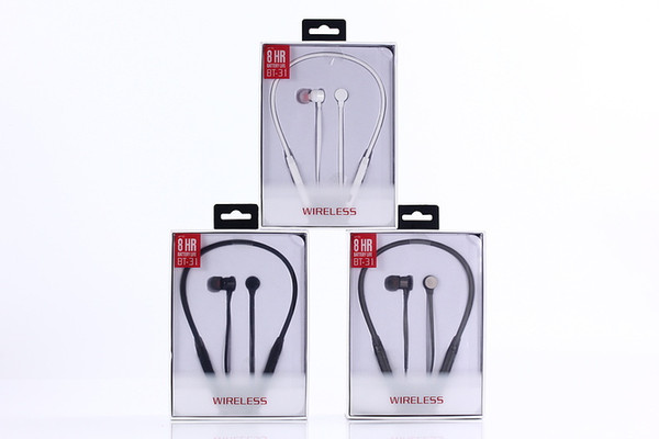 New wireless bluetooth neck sport bluetooth headset bt-31 magnetic earpiece earpiece in-ear