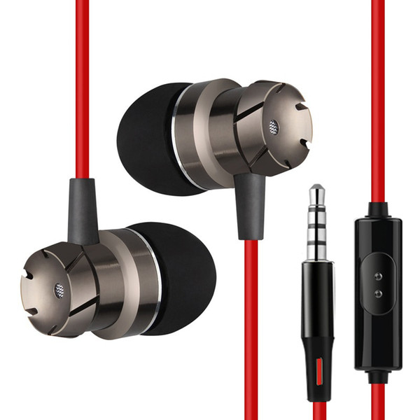 Professional Metal Headphone In Ear Wired Earphone 3.5mm Heavy Bass Sound Quality Music Sport Headset For iPhone Xiaomi Smart Devices