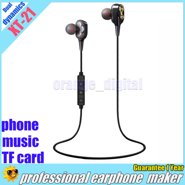 XT-21 Wireless Bluetooth Headphones Sports Earphone Double Speaker Safe Driver Headset TF card HIFI Stereo BT4.2 DJ Music with retail Box