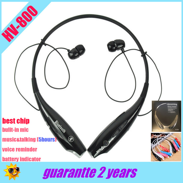 with CE ROHS,brand hifi HV800 Bluetooth v4.2 ture Stereo mega bass Wireless sport Neckband running headset headphone earphone,retail box,dhl