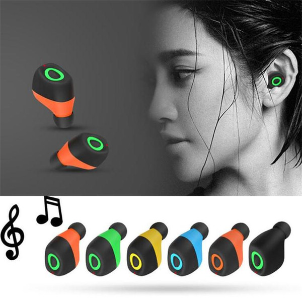 TWS Q17 Bluetooth Mini in-Ear Earphone Wireless Sports Stereo Headphone with Microphone Invisible Headsets Handsfree for iPhone Samsung LG