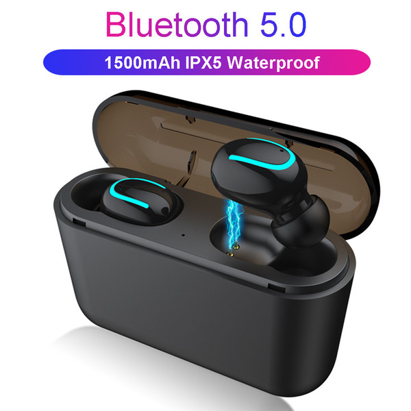 HBQ Q32 tws 5.0 Bluetooth Earphones Bluetooth 5.0+EDR Headset IPX5 Waterproof Mini Wireless Earbuds Cordless Headphones With Mic i12