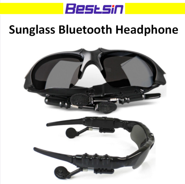 Bestsin Sunglasses Bluetooth Headset Wireless Sports Headphone Sunglass Stereo Handsfree Earphones mp3 Music Player for universal phones