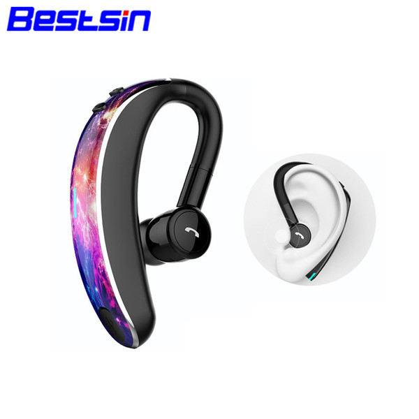 Bestsin V7 Handfree Wireless Bluetooth 5.0 Headset Noise Control Business Wireless Bluetooth Headset with Microphone for Apple Samsung