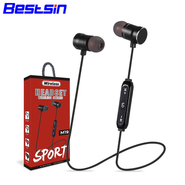 Bluetooth Earphone Bestsin M19 Wireless In-Ear Earbuds V4.2 with Microphone Sports Earphones for Running and Exercise