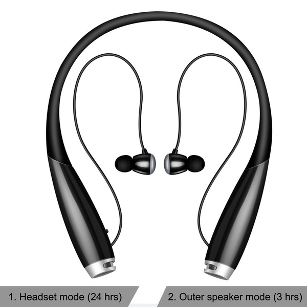 New HB-906 Bluetooth Earphone Magnetic Stereo Bass Noise Canceling Speaker Neck Headset 2-in1 Headphone for iPhone xiaomi