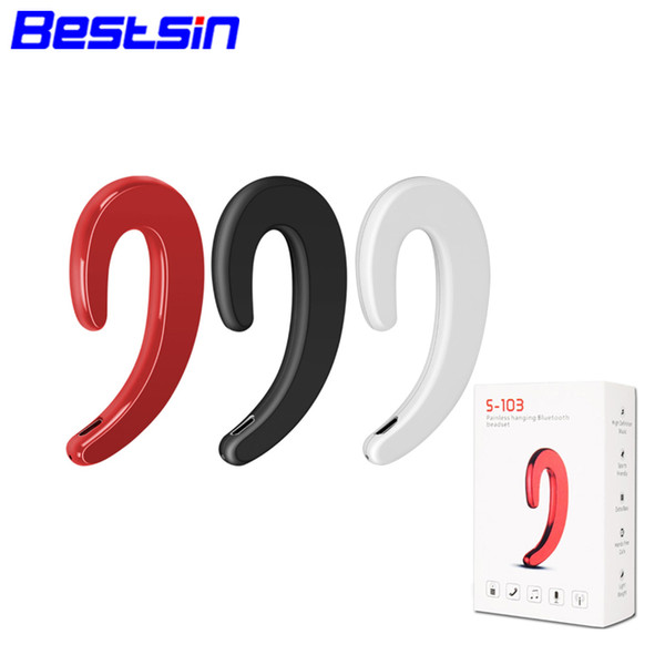 Bestsin S103 Sport Wireless Bluetooth Earphone Stereo Headset Bone Conduction Bluetooth headphone No earplugs With Mic for Samsung iPhone