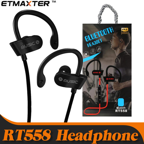 Cost Effective Headphones RT558 Sweatproof Sport Earbuds Wireless Bluetooth Earphones for iPhone X Xs Max 7 8 Samsung Galaxy note 9