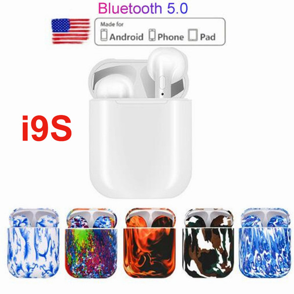 i9s tws air pods mini wireless headset Bluetooth eraphones 5.0 earbuds wireless With Mic PK i10 i7s for all smart phone