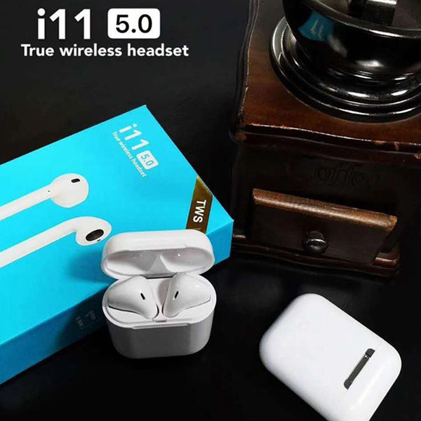 New I11 TWS Wireless Bluetooth Earp Touch Earphone Earbuds with Charging Box Mic For iPhone SE XS Max Android With Protective5.0