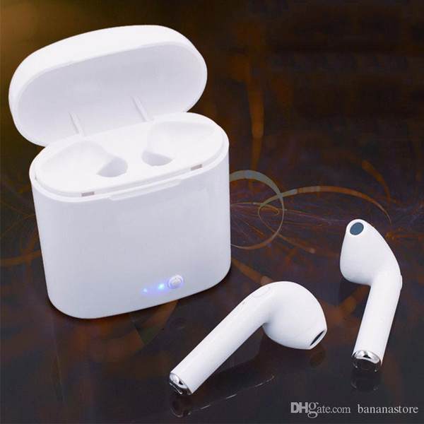 Free Shipping Hot Sell i7s TWS Mini Wireless Bluetooth Earphone Stereo Earbud Headset With Charging Box Mic For All Smart phone