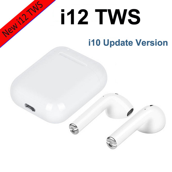 2019 NEW i12 TWS i10 Bluetooth Earphone Wireless earphones Touch control Headset 3D Stereo Earbuds Charging Case i 10 i 12 tws