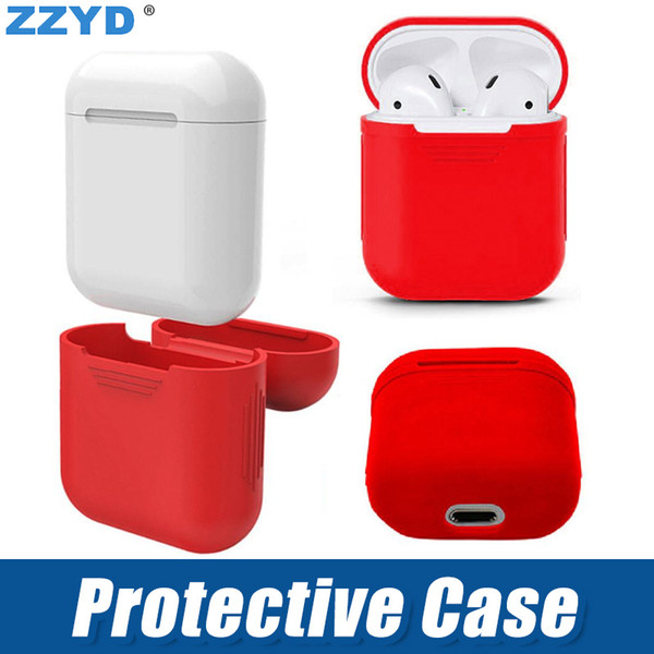 ZZYD For Apple Airpods Silicone Case Soft Thin Protector Cover for Air pods Earphone Cell Phone Case