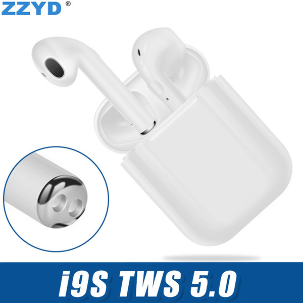 ZZYD i9S TWS Wireless Bluetooth Headphones V5.0 Earbuds for iPhone fast shippment with Charger Box