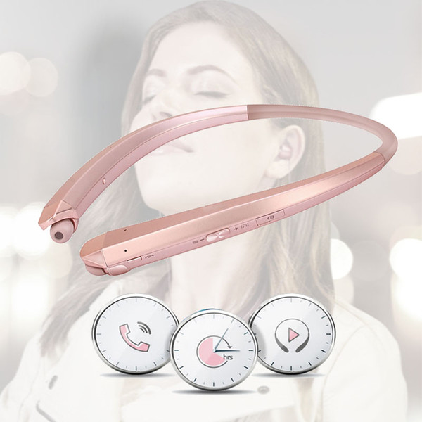 For HBS1100 Bluetooth Wireless Headset CSR4.1 Neckband Sports Earphones Hands-free Headphone for LG Samsung with Box