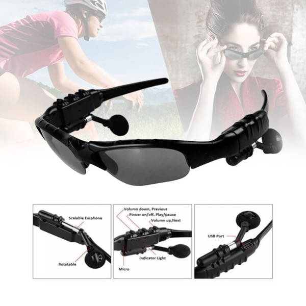 Sunglasses Headset smart glasses Stereo Sports Wireless Bluetooth V4.1 Headphone Handsfree Earphones Music Player For Samsung