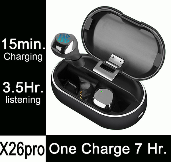 10pcs X26pro, 7 Hours Listening on One Charge, Fast Charging, Mini Wireless Bluetooth Headphones Earphones Earbuds,PK i10 i12 i20 i9 i7 tws