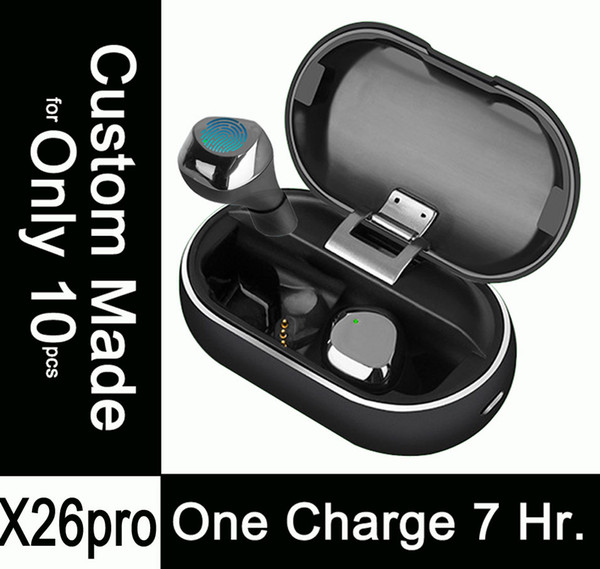 Custom Made X26pro, 7 Hours Listening on One Charge, Fast Charging, Mini Wireless Bluetooth Headphones Earphones Earbuds i10 i12 i20 i7 TWS