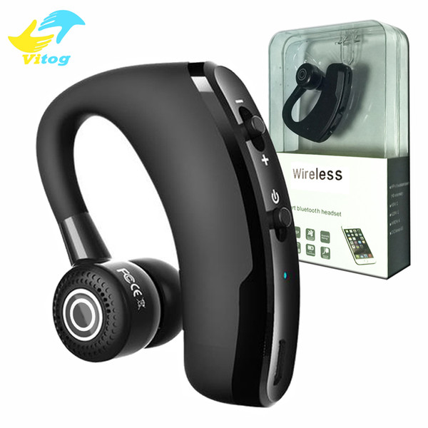 high quality V9 Wireless Bluetooth Headphones CSR 4.1 Business Stereo Wireless Earphones Earbuds Headset With Mic Voice Control with package