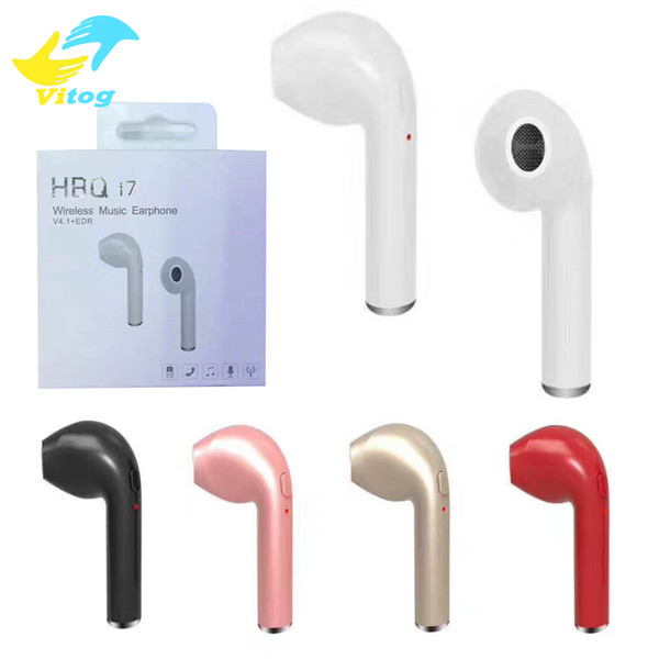 Original HBQ I7 Mini Bluetooth Earbud Single Wireless Invisible Headphones Headset With Mic bluetooth Earphone for Iphone Android