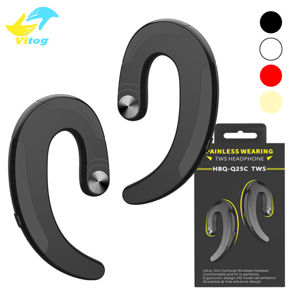 Original HBQ-Q25 TWS Cordless Wireless Bluetooth Headphones Earphones Waterproof Bluetooth Earbuds Sports Headset Bone Conduction Earphone