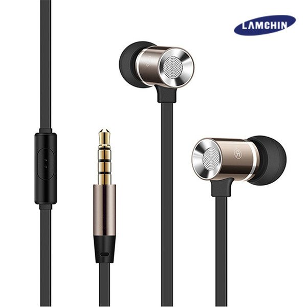 Audio Earphone 1.2M Metal Earphone Headphone Heavy Bass Noise Cancelling Audio In-ear Hands Free Volume Control With Retail Package