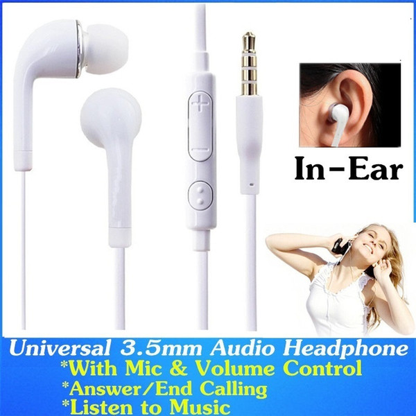 In-Ear j5 Earphone With Mic and Volume Control Headphone For Samsung Galaxy S6 S7 Edge Sony HTC LG Moto Xiaomi Huawei Android Smartphone