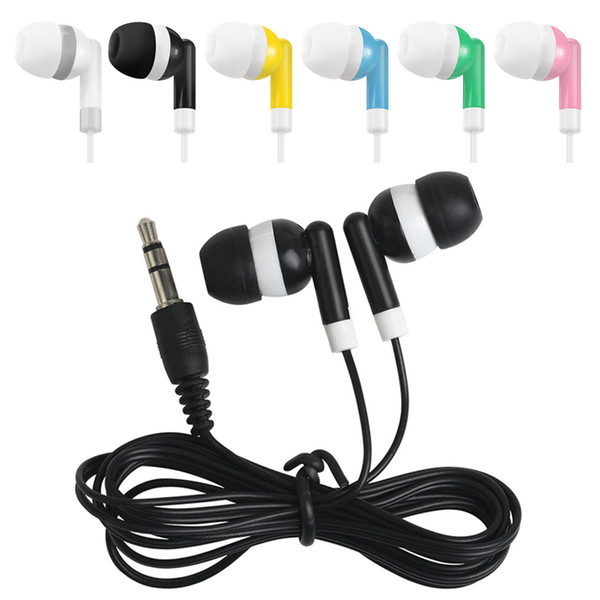 Cheapest earphones/headphone/colorful New Inear 3.5mm Earbud Earphone Earpod For MP3 Mp4 phone for bus / train plane disposable one time use