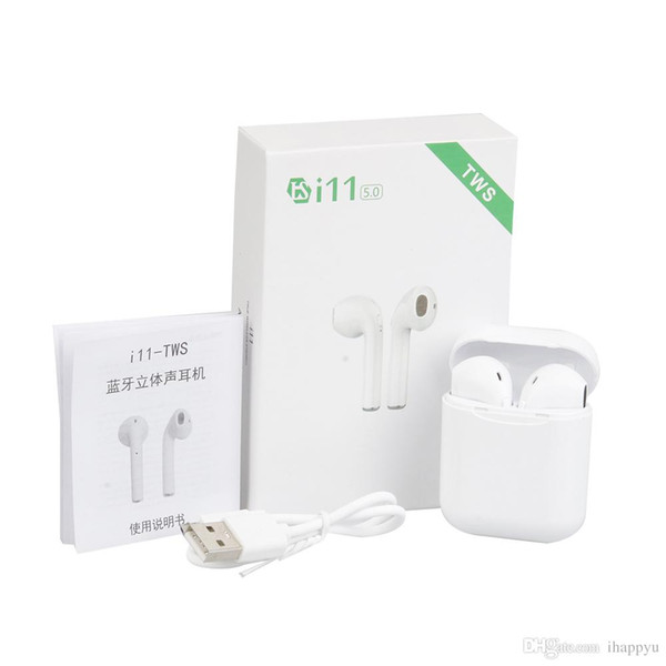 I11 TWS Mini Bluetooth Earphone Wireless Bass Earbud Bluetooth 4.2 Version Stereo With Charging Box Mic for All Apple Android phone DHL