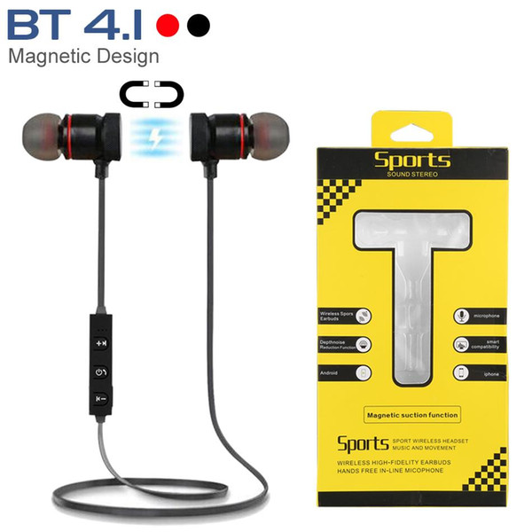 Bluetooth Headphones Magnetic Wireless Running Sport Earphones Headset BT 4.1 with Mic MP3 Earbud For iPhone Huawei Samsung LG Smartphones