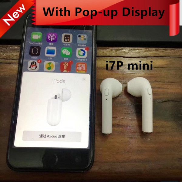 i7 TWS Bluetooth 5.0 Pop-up window version has animation Wireless bluetooth earphone for iphone Double ear with charging box