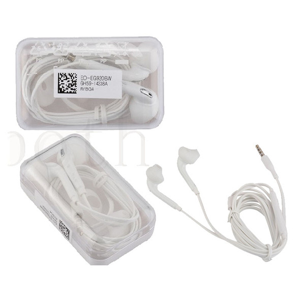 For Samsung S6 Earphones Headphones Earbuds For iPhone 5 6 Headsets In Ear With Mic Volume Control 3.5mm With Crystal Package