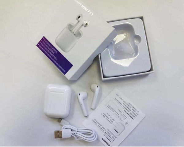 Smart mini F11 Touch fuction Bluetooth Headphones Headsets Earphones Auto Power on Touch Siri Open lip to Connect Automatic I8x drop ship