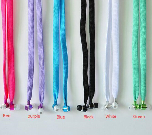 2016 Metal Shoelace Earphones With Mic 6 Colors Headphones For LG Samsung iphone MP3 MP4