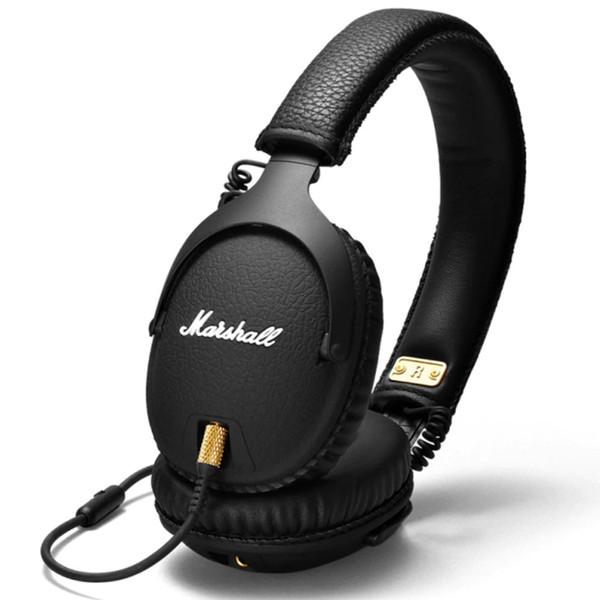 2017 Marshall Monitor Foldable Headphones with MIC Leather Noise Cancelling Deep Bass Stereo Earphones Monitor DJ Hi-Fi Headphone