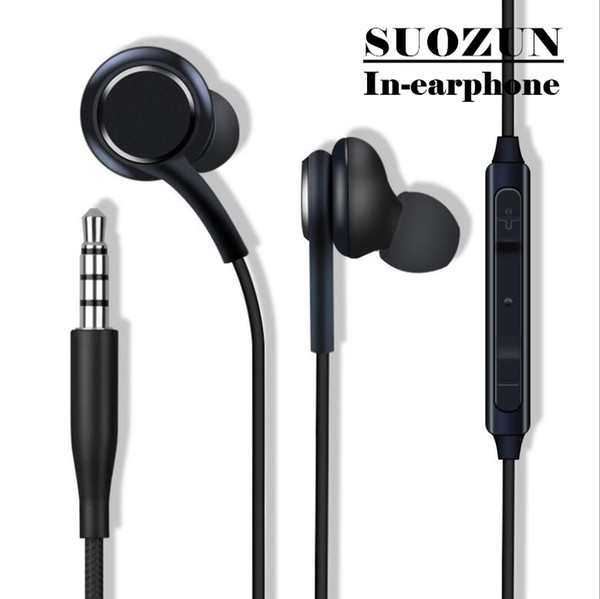 SUOZUN Sport Headphones with Mic 3.5mm In-Ear Wired Earphone Earbuds Stereo Headphones Universal for Xiaomi iPhone PC