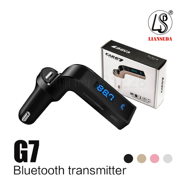 G7 Car Wireless Bluetooth MP3 FM Transmitter Modulator 2.1A Car Charger Wireless Kit Support Hands-free Micro SD TF