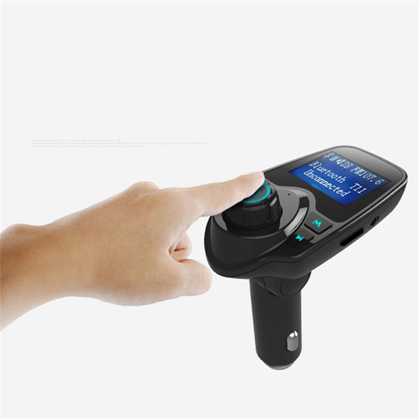 T11 Wireless Car MP3 Player LCD Display Bluetooth Handsfree Kit Support U Disk FLAC TF Card Handsfree Calling with Package