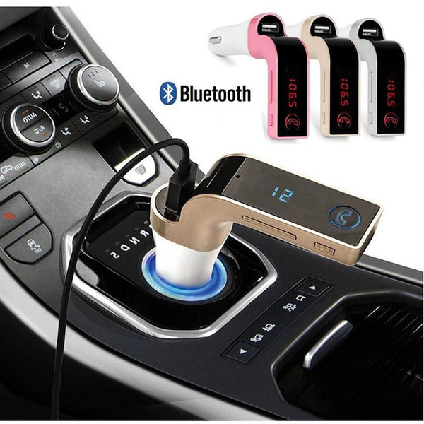 G7 Car Wireless Bluetooth MP3 FM Transmitter L Design Modulator Car Charger Wireless Support Hands-free Micro SD